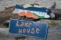 "LAKE HOUSE" LAKE HOUSE SIGN 15" - NAUTICAL DECOR