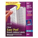 Avery Ink Jet Clear Address Labels, 1/2 X 1-3/4, 2000 Per Pack (AVE8667)