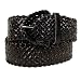 Women's 2 Inch Wide Hand Made Soft Metallic Woven Braided Round Belt