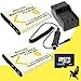 Two Halcyon 1200 mAH Lithium Ion Replacement Battery and Charger Kit + 16GB microSD Memory Card for Sony DSC-QX100 Digital Camera Module for Smartphones and Sony NP-BN1