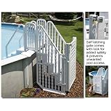 Buy Complete Stair Step Entry System with Gate for Above Ground Swimming Pool by Pool Steps