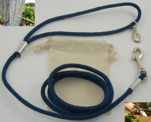 LeashInaBag 1/4-inch Rope 6 Ft. Navy Blue Dog Lead. The Leash Is Made in the U.S.A.. Please E-mail for custom size.