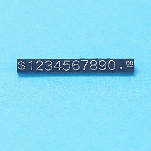 acrylichk.com | DFG-0602 Mould Assembly Price Number Tag - 6mm Height, SILVER Embossed Digit in BLACK ground, TOTAL: 360 CUBES / with 15-Removable-Compartment Clear Parts Storage Box