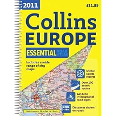 2011 Collins Essential Road Atlas Europe