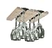 Natural Hardwood Hanging Wine Glass Rack