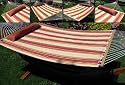 New Quilted Fabric Double Spreader Bar ButtonPillow Hammock
