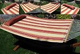 New Quilted Fabric Double Spreader Bar ButtonPillow Hammock