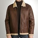 BGSD Men's Flight Lamb Shearling Bomber Jacket