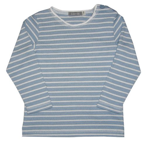 Lana naturalwear Baby - Mädchen Babykleidung/ Shirts, Gr. 86/ 92 (aqua / wei) (aqua / wei)