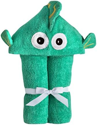 Yikes Twins Child Hooded Towel - Teal Fish