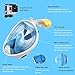 Octobermoon Original Second Gerneration 180°view Panoramic full face Snorkel Mask,with anti-fog anti-leak snorkeling Design,See More water world Larger Viewing Area (blue 1, Large/Extra Large)