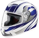 Z1R Venom Sabre Motorcycle Helmet - Reign (White - Blue) (Large - 0101-40560)