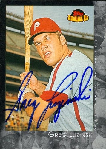 Greg Luzinski Autographed/Hand Signed MLB Baseball Card (Philadelphia Phillies) 2001 Topps American