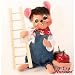 6" Apple Picking Mouse By Annalee