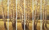 Autumn Woods-Paint on six separate canvases