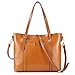 Kattee Vintage Cowhide Leather Tote Crossbody Shoulder Bag for Women
