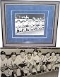 Phil Rizzuto Signed Photo - Mickey Mantle Yogi Berra 5 Teammates B & W Framed - Autographed MLB Photos