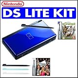 Nintendo DS Lite Cobalt Blue + Two Bonus Games Three Free Stylus ANINUSGSBMKBK3