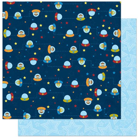 U.F.O. 12X12 Blast Off Collection Paper (Bo Bunny)
