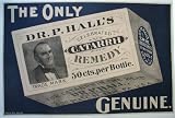 1890's Dr. P. Hall's Antique Medical Vintage Advertising Antique Advertising Poster Sign