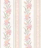 Brewster 499-41604 Floral Stripe Wallpaper, Peach [並行輸入品]