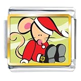 51zAry5XgSL. SL160  Santa Claus Christmas Gift Mouse Italian Charms Bracelet Link