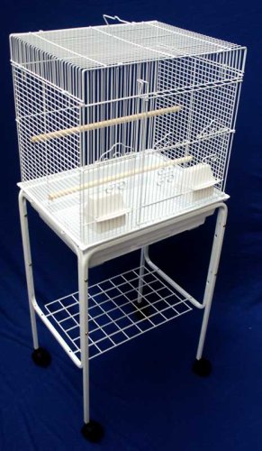 Brand New Bird Cage Cages 18x14x44 With Stand 5824Wht/S