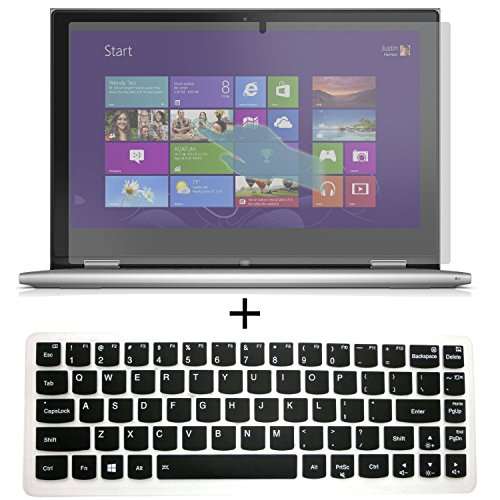 CaseBuy® 2-in-1 Black Soft Silicone US Layout Keyboard Skin Cover + 13.3-Inch High Definition Screen Protector Guard Film Cover Skin for Lenovo Yoga 3 Pro Windows 8 Convertible Ultrabook Tablet - Retail Packaging