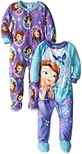 Sofia the First Little Girls' 2 Pack Princess Dreaming Footed Blanket Sleeper, Multi, 4T
