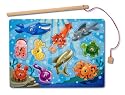 Melissa & Doug Magnetic Wooden Fishing Game with Magnetic Fishing Pole