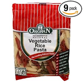 OrgraN Vegetable Rice Multi-Color Penne, 0.55 Boxes (Pack of 9)