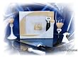 Wedding Guest book, Toasting glasses, cake knife and pen set W155F