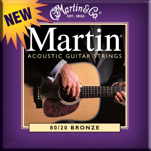 Martin M175 80/20 Acoustic Guitar Strings, Custom Light On Sale