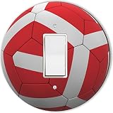 Rikki Knight RND-LSPROCK-73 Danish Team World Cup Flag Soccer Ball Football Round Single Rocker Ligh