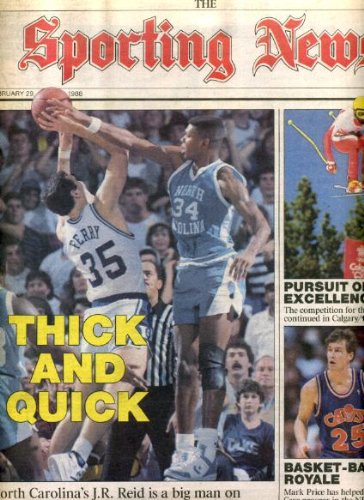 Sporting News February 29 1988 J.R. Reid/North Carolina Tarheels Cover, Mark Price/Cleveland Cavaliers, Calgary Winter Olympics