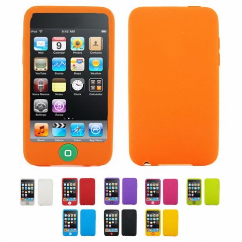 External hard drive:ORANGE Apple iPod Touch 3 3G 3rd Generation 16GB 32GB 64GB CANDY Silicone Case Skin Cover+ Free Screen Protector (Many Colors Available)