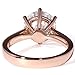 TransGems 4 Carat Moissanite Engagement Rings Simulated Diamond Solitaire Solid 14K Rose Gold for Women
