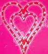 17" Lighted Valentine's Day Double Heart Window Silhouette Decoration