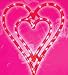 17" Lighted Valentine's Day Double Heart Window Silhouette Decoration
