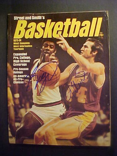 Oscar Robertson Milwaukee Bucks & Jerry West Los Angeles Lakers Autographed 1973-74 Street & Smith's Basketball Magazine