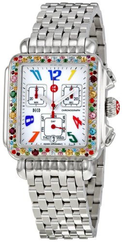 MICHELE Deco Day Carousel Colored Stones Watch 