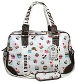 Cupcake Design Large Weekend Bag in Off-White
