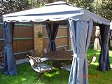 BLUE 10ft x 10 ft Deluxe Aluminium Garden Furniture Outdoor Garden Room / Gazebo / Hot Tub Spa Surround / Wedding Party Tent Marquee