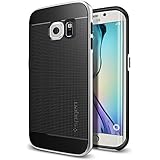 Galaxy S6 Edge Case, Spigen&reg; [Neo Hybrid] Curved Bumper [Satin Silver] Bumper Style Premium Case Slim Fit Dual layer Protective Cover for Galaxy S6 Edge (2015) - Satin Silver (SGP11420)