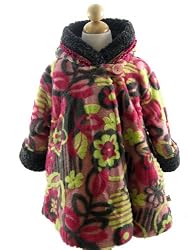 Corky And Company Girls Pink Modern Love Wrap Swing Winter Coat