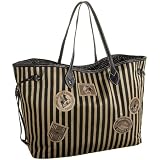 Sydney Love Black & Gold Stripe Drawstring Tote
