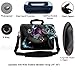 Meffort Inc 15.6 Inch Neoprene Laptop Bag – Water Resistant, Reinforced Zipper, Adjustable Shoulder Strap, Extra Side Pocket, Fits 15 to 15.6 Inch Laptops - Gray Butterfly Design