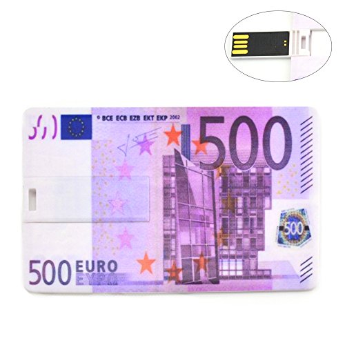 8GB 500-Euro Note Compact Credit Card Style USB 2.0 USB Flash Drive