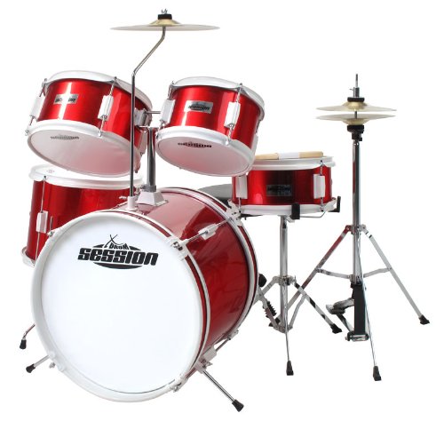 XDrum Junior Drumset (2-5 J.) und Drumschool Inkl. DVD rot Preisvergleich