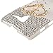 Mavis's Diary Luxury 3D Handmade Crystal Heart Rhinestone Bling Clear Case Cover for Moto X phone with Soft Clean Cloth (Heart with Cross)